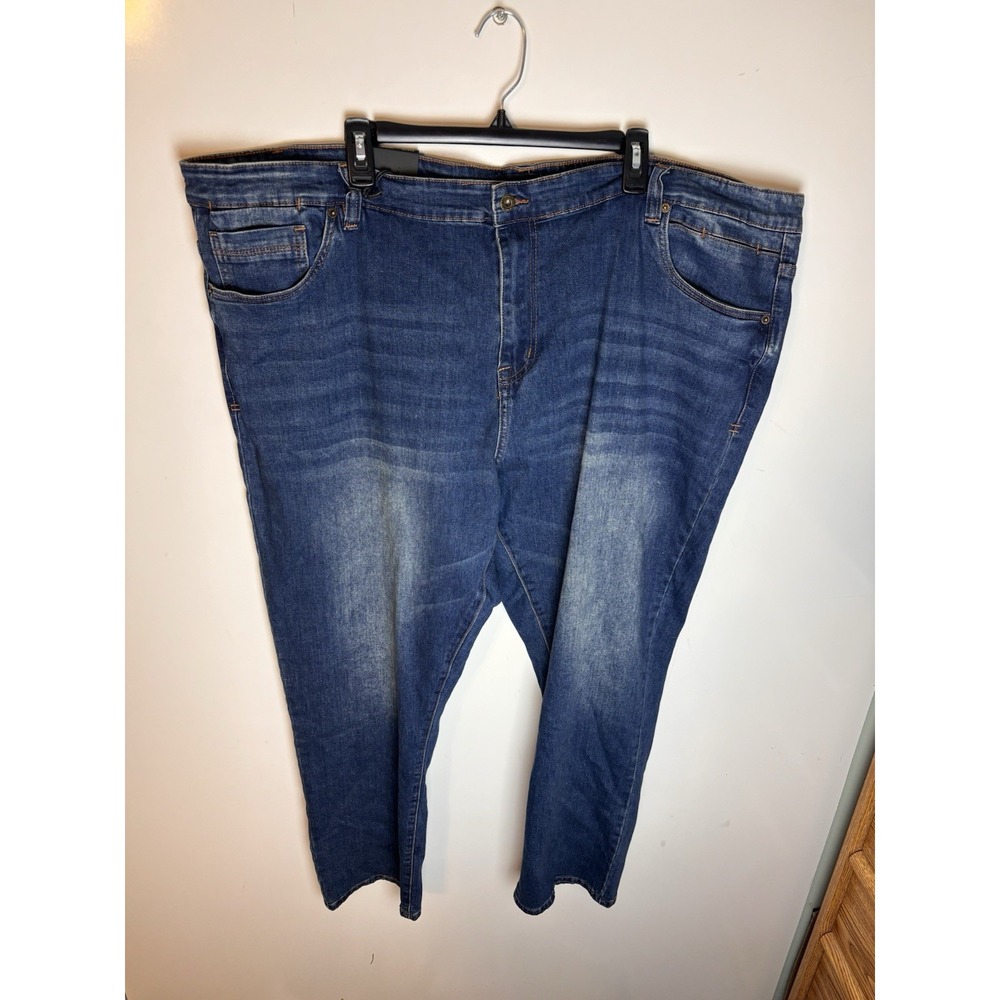 Kenneth Cole Blue Tapered Regular Fit Stretch Jeans Mens 48X30 NWT